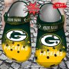 Personalized Name Football Crocs Gpackers Mascot Ripped Flag Clog Shoes