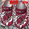 Personalized Name Logo Hockey Team American Flag Breaking Wall Crocs Clog Shoes