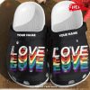 Personalized Name Mascot Team Flame Hand Crocs Style Clog Shoes