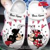 Personalized Name Mickey – Minnie Love Couple Crocs Classic Clog Shoes