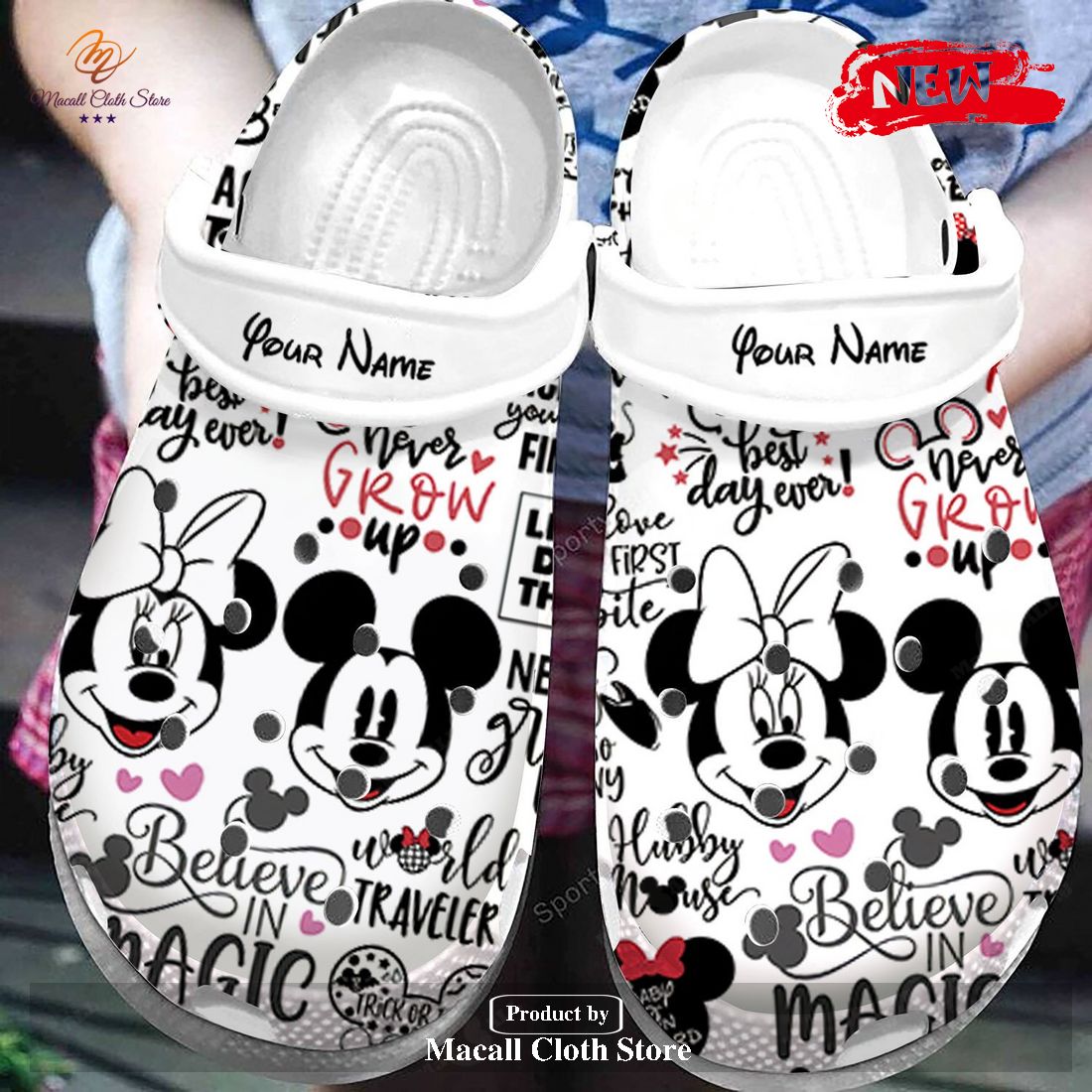 Personalized Name Mickey – Minnie Special Design Crocs Classic Clog Shoes