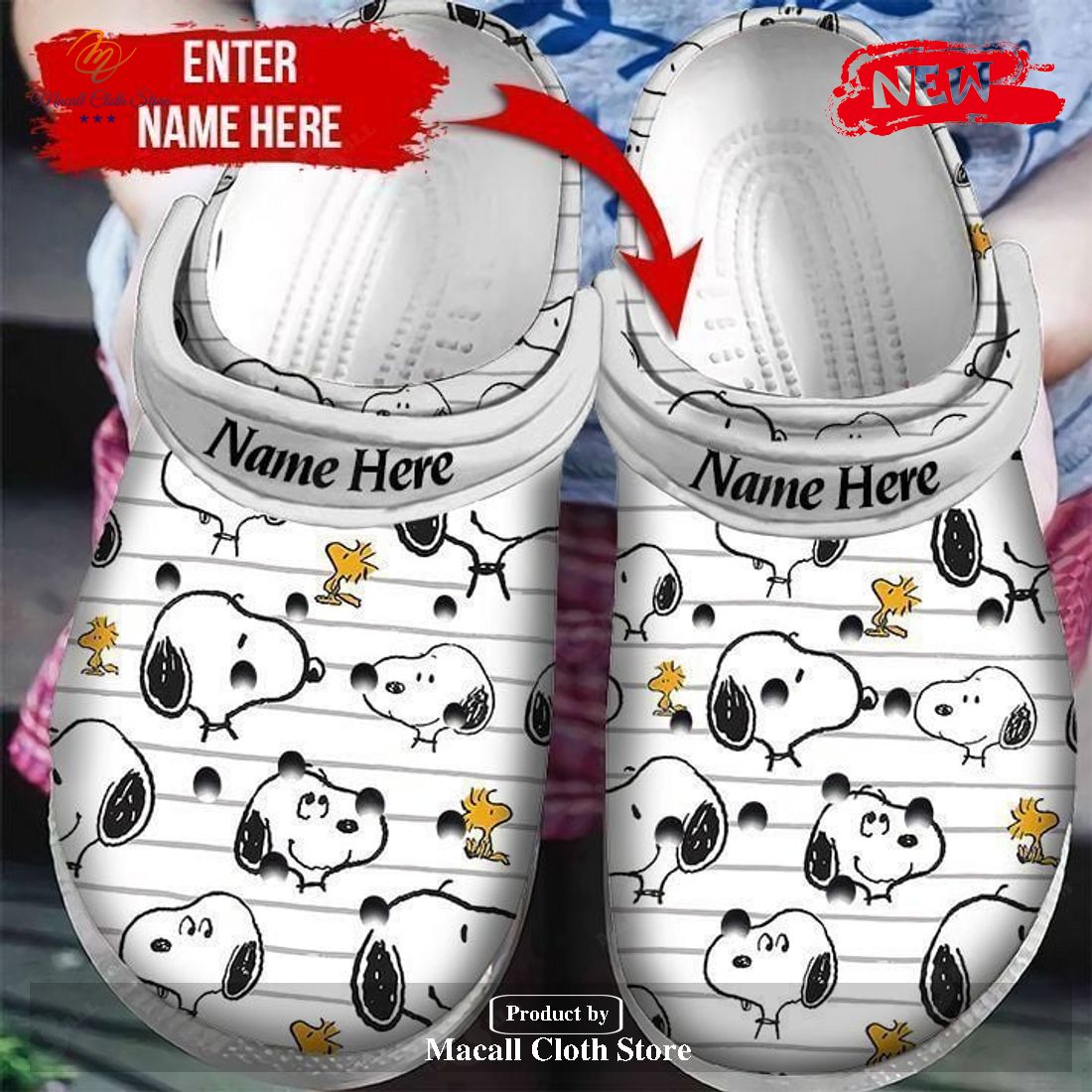 Personalized Name Snoopy Father Day Gift For Lover Rubber Crocs Crocband Clogs Comfy Footwear