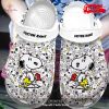Personalized Name Soccer Ball In The Goal Net Black Blue Crocs Classic Clog Shoes
