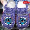Personalized Name Stitch Blue Crocs Crocband Clog Comfortable Water Shoes