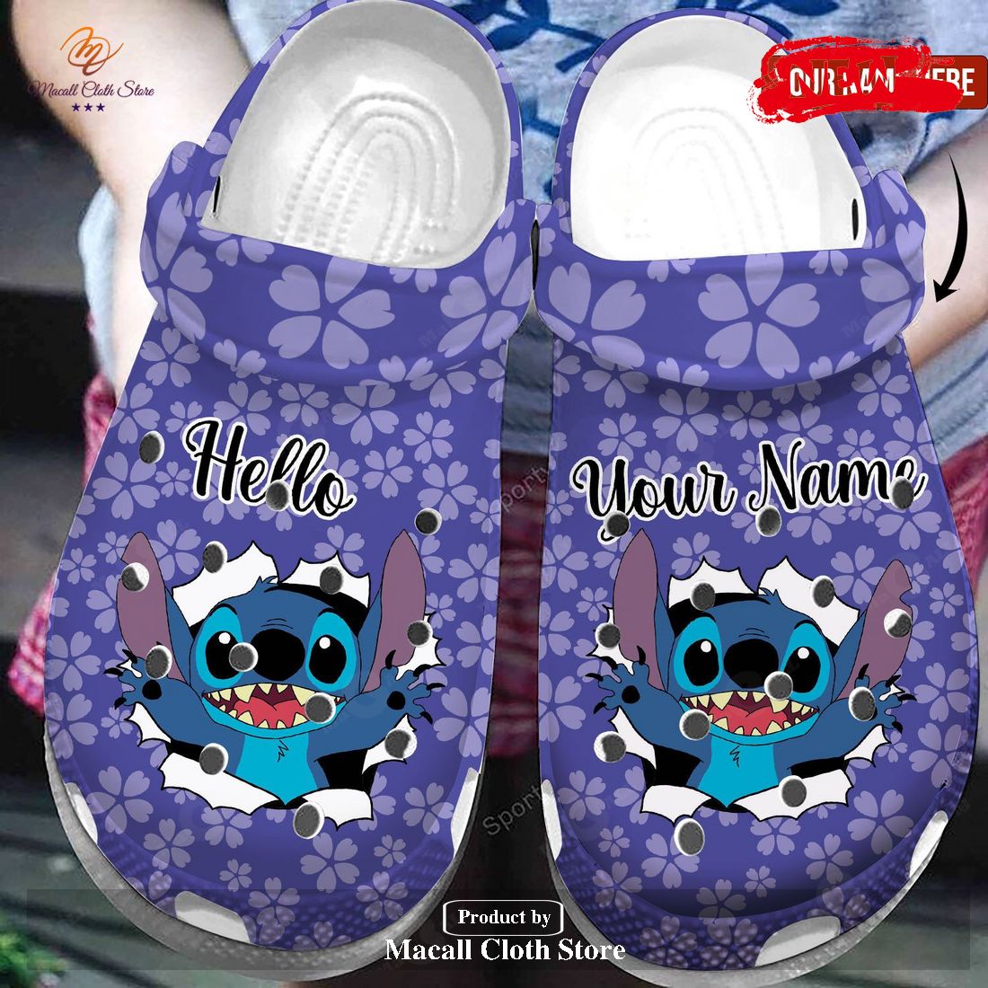 Personalized Name Stitch Hello So Cute Kids Crocs Classic Clog Shoes Personalized Name Stitch Hello So Cute Kids Crocs Classic Clog Shoes