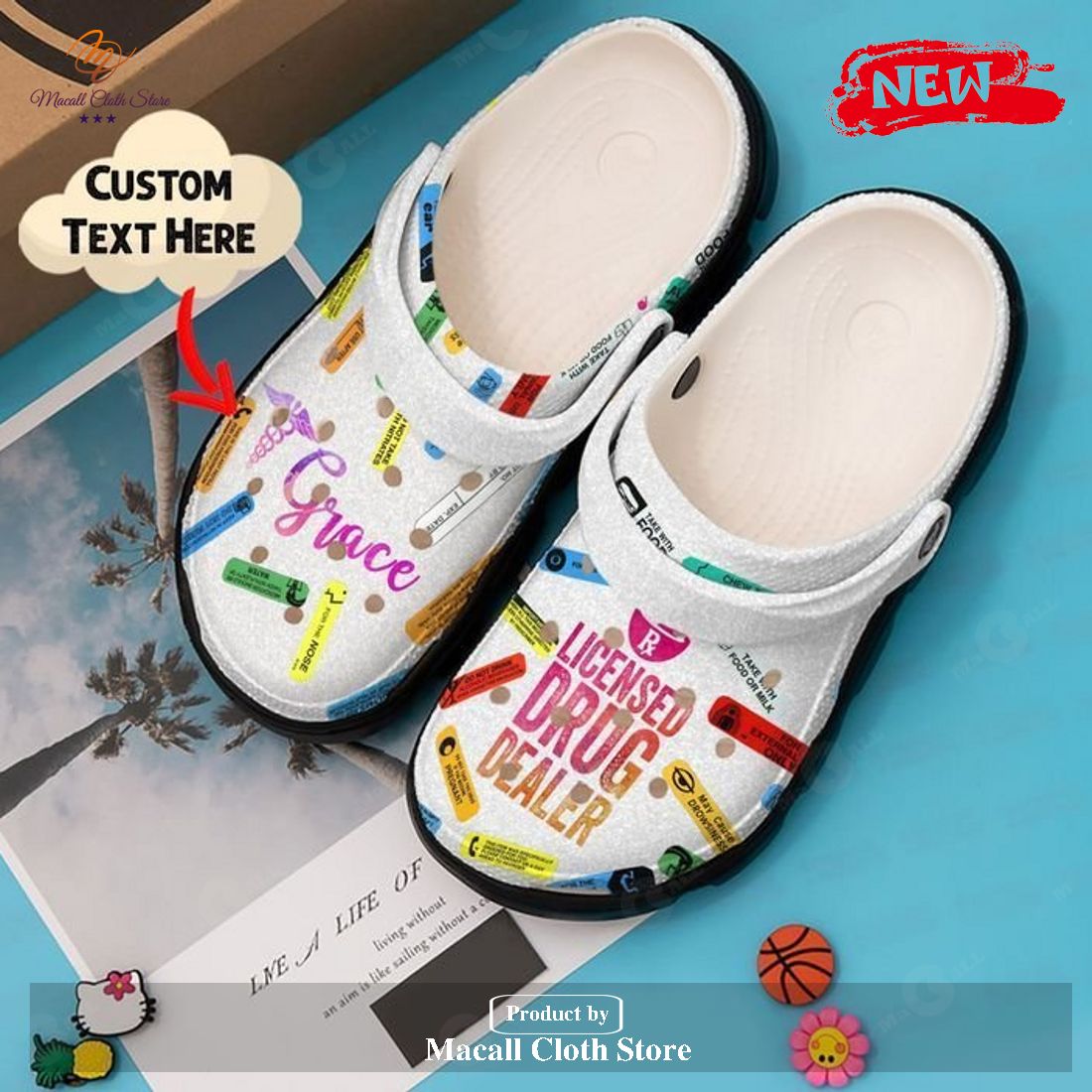 Personalized Pharmacy Licensed Drug Dealer Crocs Clog Shoes