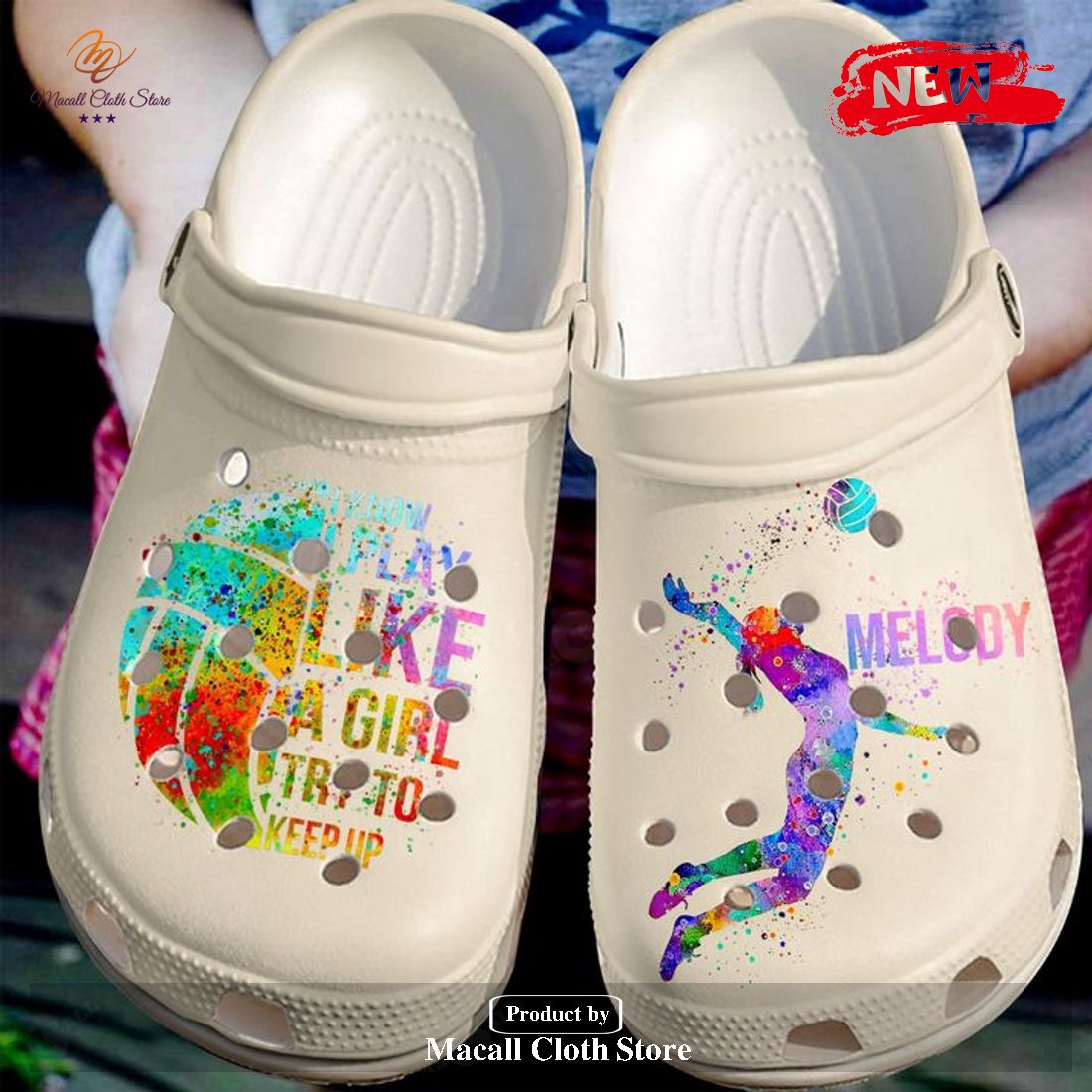 Personalized Volleyball I Know A Play Crocs Clog Shoes