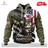 Personalized NFL Las Vegas Raiders Honor Veterans Kneeling Soldier Design Hoodie Sweatshirt 3D