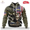 Personalized NFL Las Vegas Raiders Honor Veterans Kneeling Soldier Design Hoodie Sweatshirt 3D