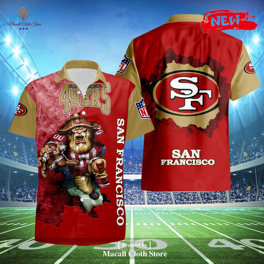 NFL San Francisco 49ers Godfather Design Hawaiian Shirt and Short NFL San Francisco 49ers Godfather Design Hawaiian Shirt and Short