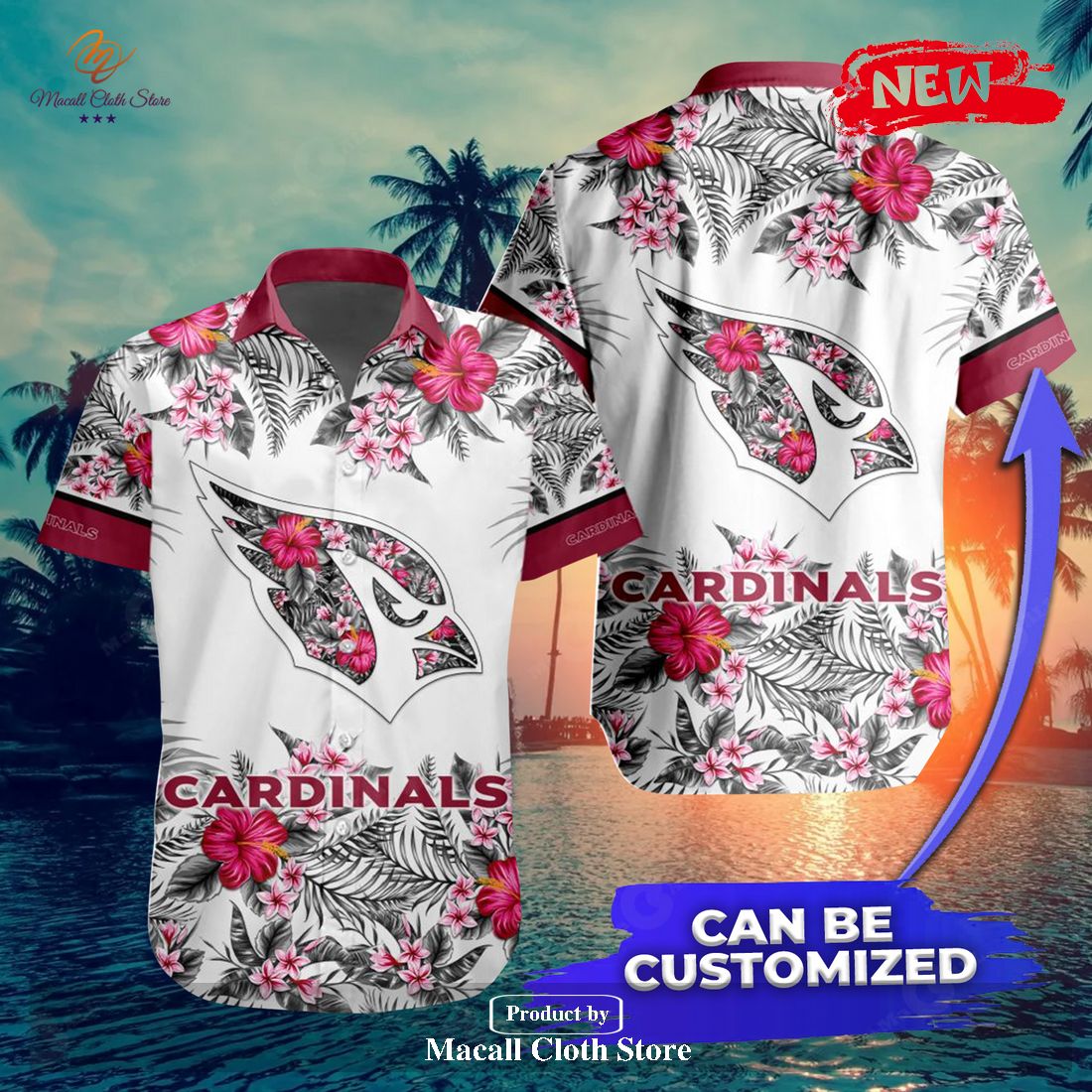Personalized Name NFL Arizona Cardinals Special New Summer NFL Teams Hawaiian Shirt and Short Personalized Name NFL Arizona Cardinals Special New Summer NFL Teams Hawaiian Shirt and Short