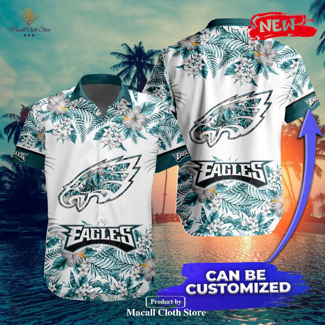 Personalized Name NFL Philadelphia Eagles Special New Summer NFL Teams Hawaiian Shirt and Short Personalized Name NFL Philadelphia Eagles Special New Summer NFL Teams Hawaiian Shirt and Short