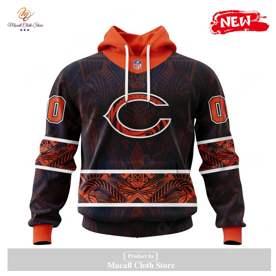 Personalized NFL Chicago Bears Specialized Native With Samoa Culture Design Hoodie Sweatshirt 3D Personalized NFL Chicago Bears Specialized Native With Samoa Culture Design Hoodie Sweatshirt 3D