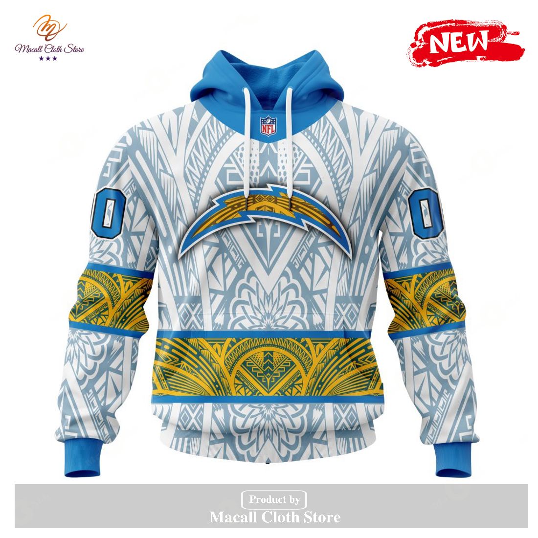 Personalized NFL Los Angeles Chargers Specialized Native With Samoa Culture Design Hoodie Sweatshirt 3D Personalized NFL Los Angeles Chargers Specialized Native With Samoa Culture Design Hoodie Sweatshirt 3D