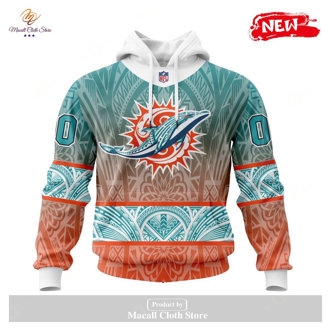 Personalized NFL Miami Dolphins Specialized Native With Samoa Culture Design Hoodie Sweatshirt 3D Personalized NFL Miami Dolphins Specialized Native With Samoa Culture Design Hoodie Sweatshirt 3D