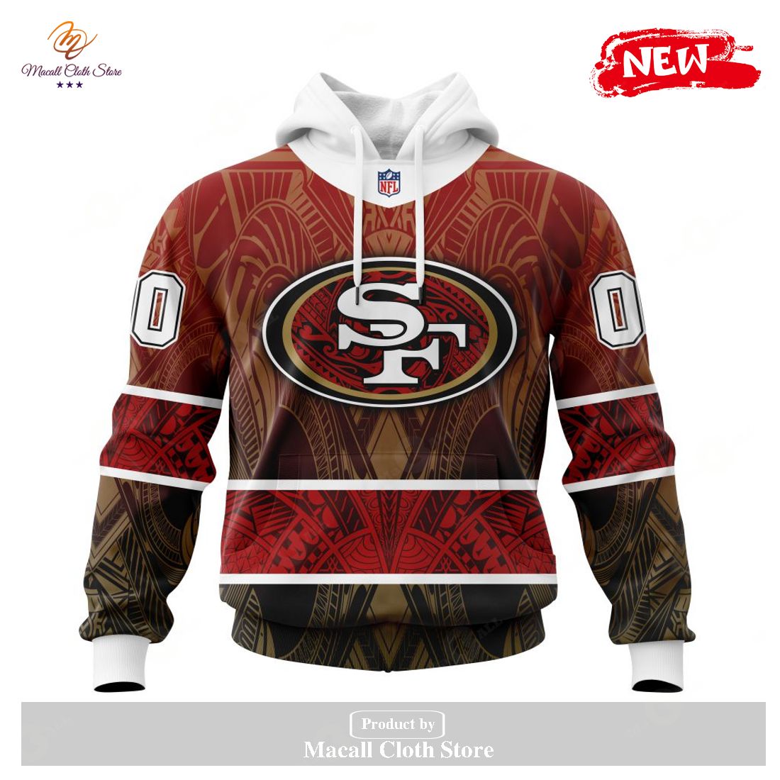 Personalized NFL San Francisco 49ers Specialized Native With Samoa Culture Design Hoodie Sweatshirt 3D Personalized NFL San Francisco 49ers Specialized Native With Samoa Culture Design Hoodie Sweatshirt 3D