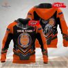 Personalized Name NFL Carolina Panthers 3D Skull Design Hoodie Sweatshirt 3D