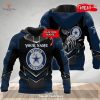 Personalized Name NFL Dallas Cowboys Football Team Skull Design Hoodie Sweatshirt 3D