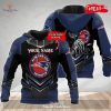 Personalized Name NFL Minnesota Vikings 3D Skull Design Hoodie Sweatshirt 3D