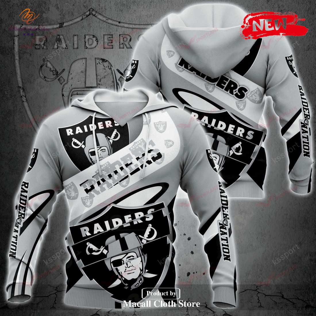 Las Vegas Raiders NFL Luxury Style For Sports Fans Hoodie Sweatshirt 3D Las Vegas Raiders NFL Luxury Style For Sports Fans Hoodie Sweatshirt 3D