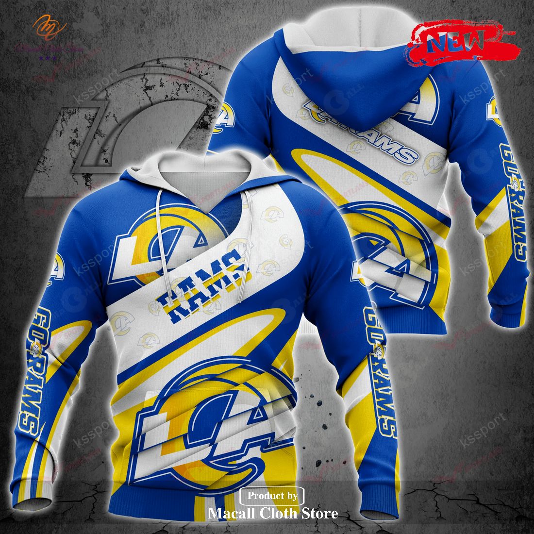 Los Angeles Rams NFL Luxury Style For Sports Fans Hoodie Sweatshirt 3D Los Angeles Rams NFL Luxury Style For Sports Fans Hoodie Sweatshirt 3D