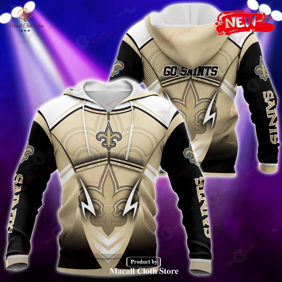 New Orleans Saints NFL New Desgin Hoodie Sweatshirt 3D New Orleans Saints NFL New Desgin Hoodie Sweatshirt 3D
