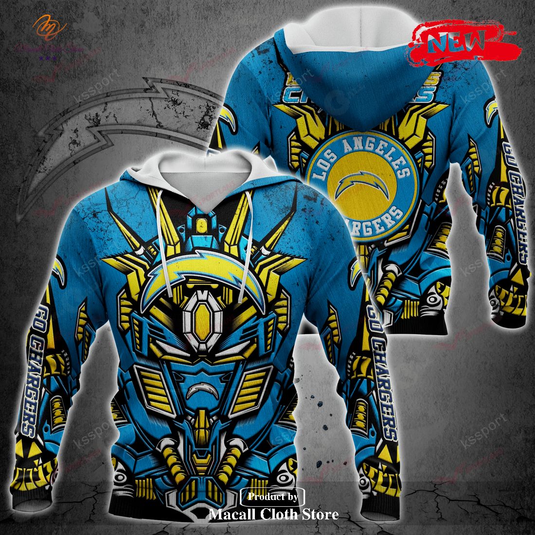 NFL Football LOS ANGELES CHARGERS New Transformer 2023 Hoodie Sweatshirt 3D NFL Football LOS ANGELES CHARGERS New Transformer 2023 Hoodie Sweatshirt 3D