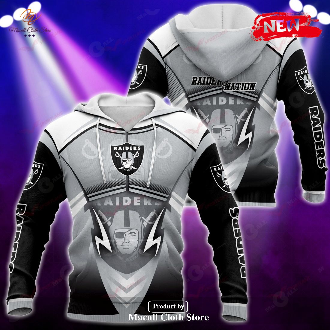 Oakland Raiders NFL New Design Hoodie Sweatshirt 3D