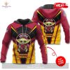 Personalized Name Arizona Cardinals NFL Universe Light Design Hoodie Sweatshirt 3D