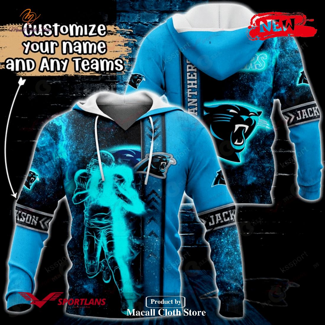 Carolina Panthers Hoodie 3D Cartoon player cute Sweatshirt - Trend Tee  Shirts Store