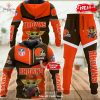 Personalized Name Cleveland Browns NFL New Baby Yoda Sports Hoodie Sweatshirt 3D