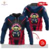 Personalized Name New England Patriots NFL Baby Yoda Sports Hoodie Sweatshirt 3D