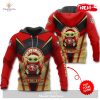 Personalized Name San Francisco 49ers NFL Baby Yoda Sports Hoodie Sweatshirt 3D