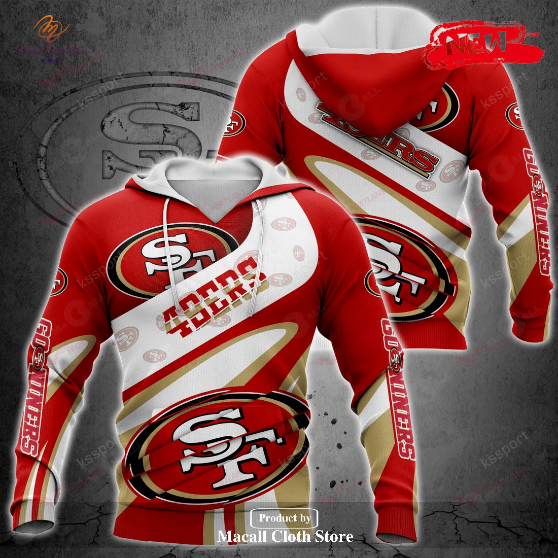 San Francisco 49ers NFL Luxury Style For Sports Fans Hoodie Sweatshirt 3D