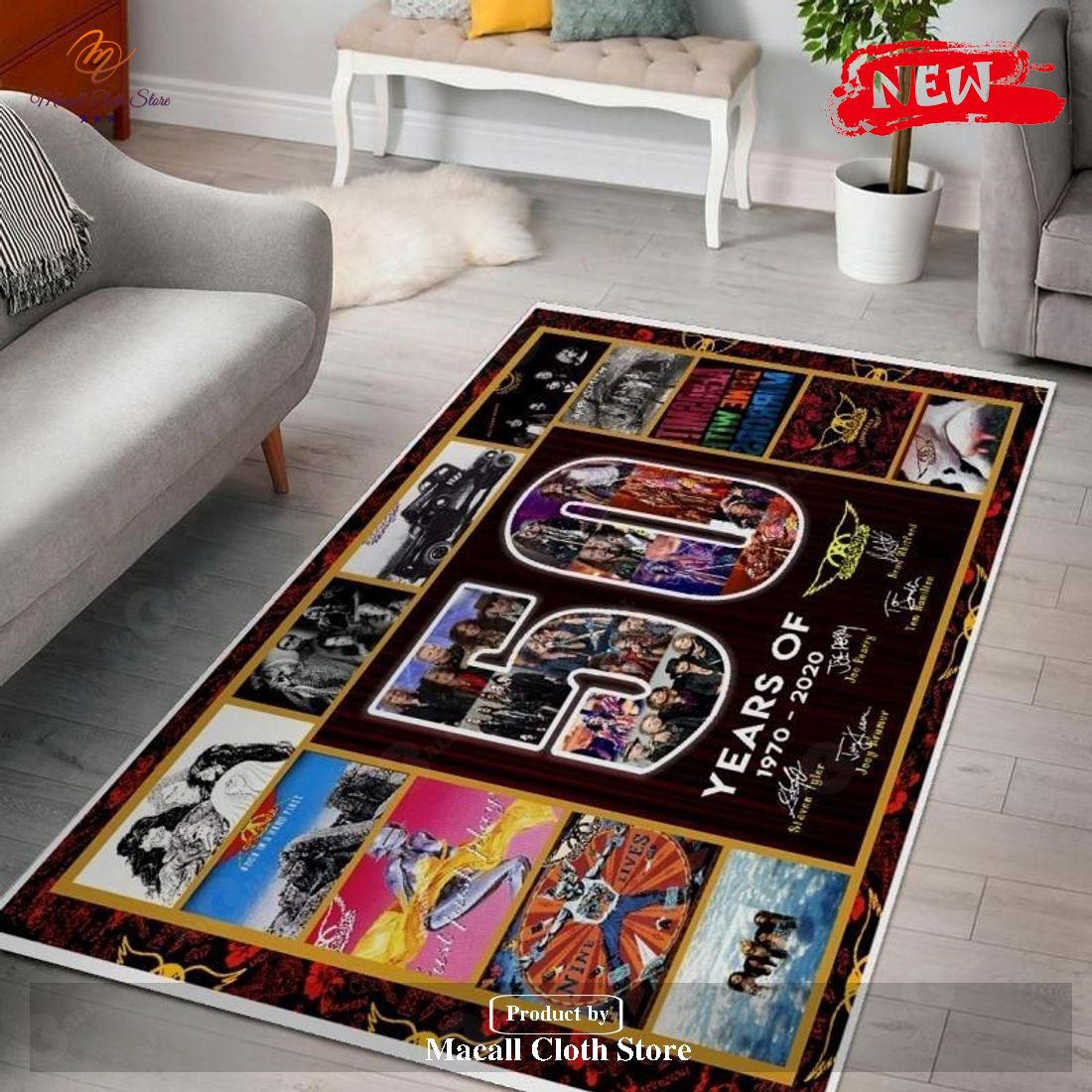 50 Years Of Aerosmith Living Room Area Rug For Christmas Bedroom Floor Decor - Indoor Outdoor Rugs 50 Years Of Aerosmith Living Room Area Rug For Christmas Bedroom Floor Decor - Indoor Outdoor Rugs