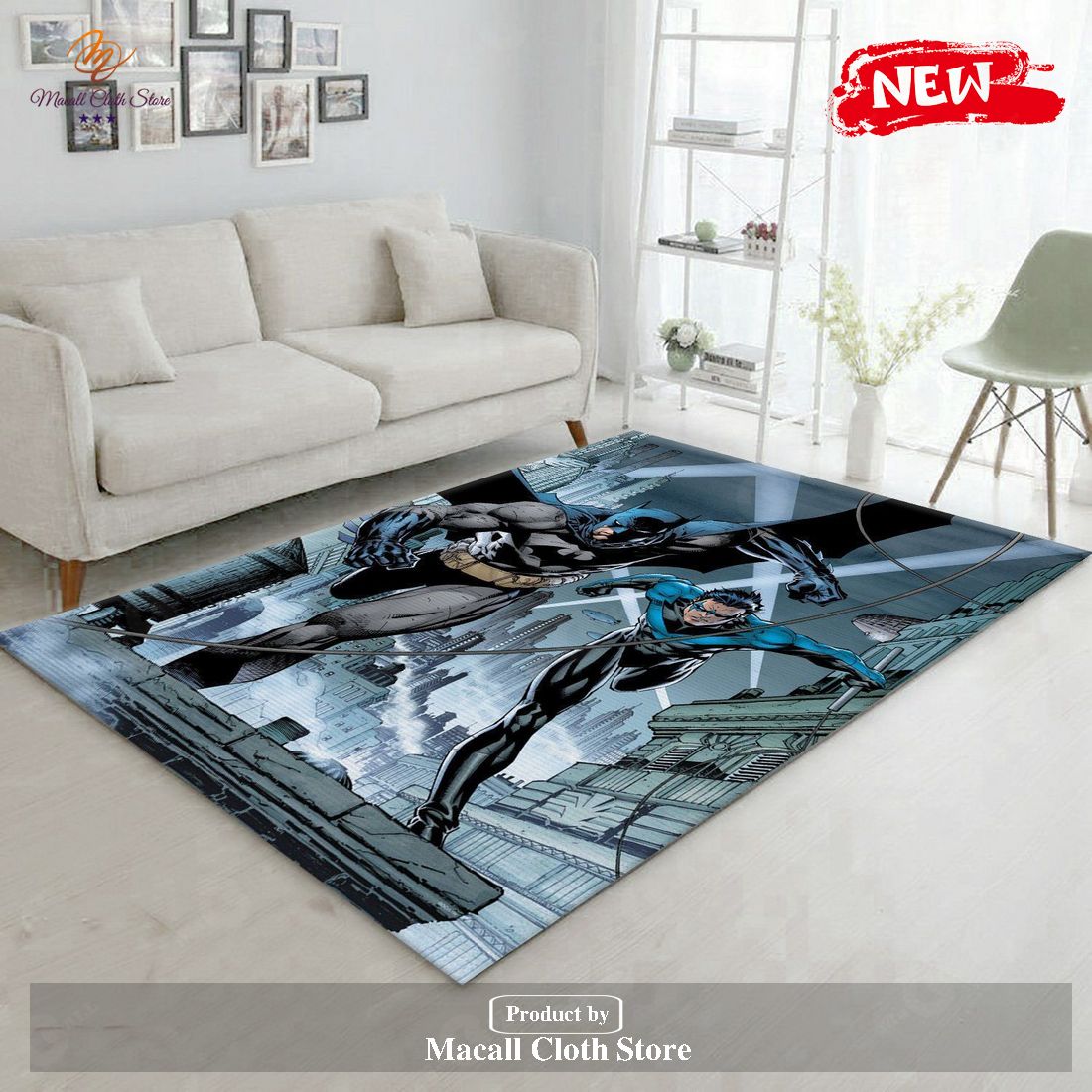 Batman And Nightwing Area Rug Carpet Bedroom - Indoor Outdoor Rugs Batman And Nightwing Area Rug Carpet Bedroom - Indoor Outdoor Rugs
