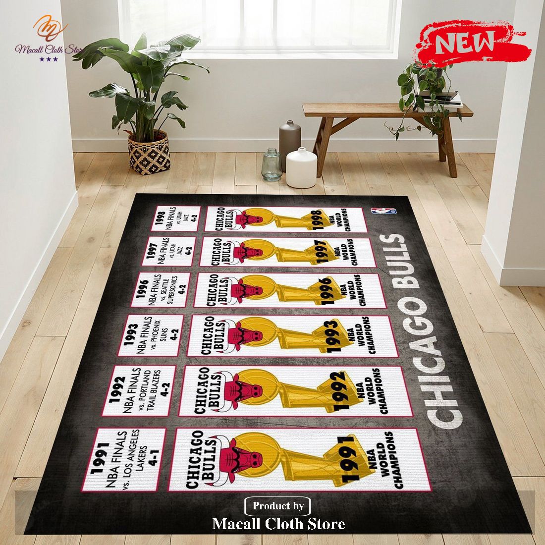 Chicago Bulls X 6 NFL Area Rug Bedroom Rug- Indoor Outdoor Rugs Chicago Bulls X 6 NFL Area Rug Bedroom Rug- Indoor Outdoor Rugs