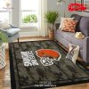 Cleveland Browns NFL Team Logo Helmet Rug Room Carpet Custom Area Floor Home Decor – Indoor Outdoor Rugs