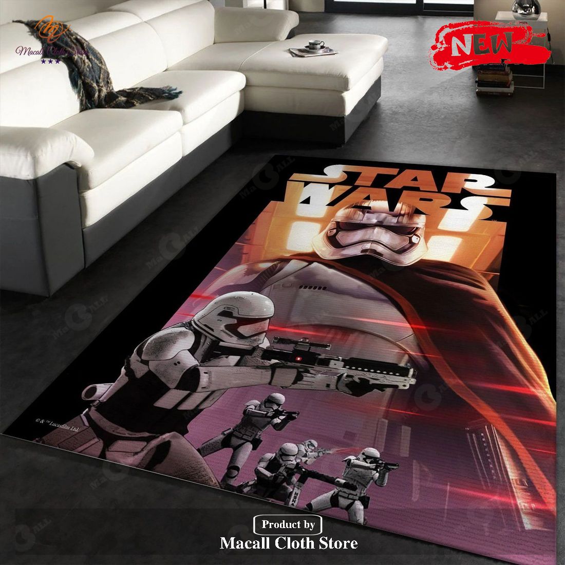 Cpt Phasma Area Rug Dark Side vs Light Side – Indoor Outdoor Rugs