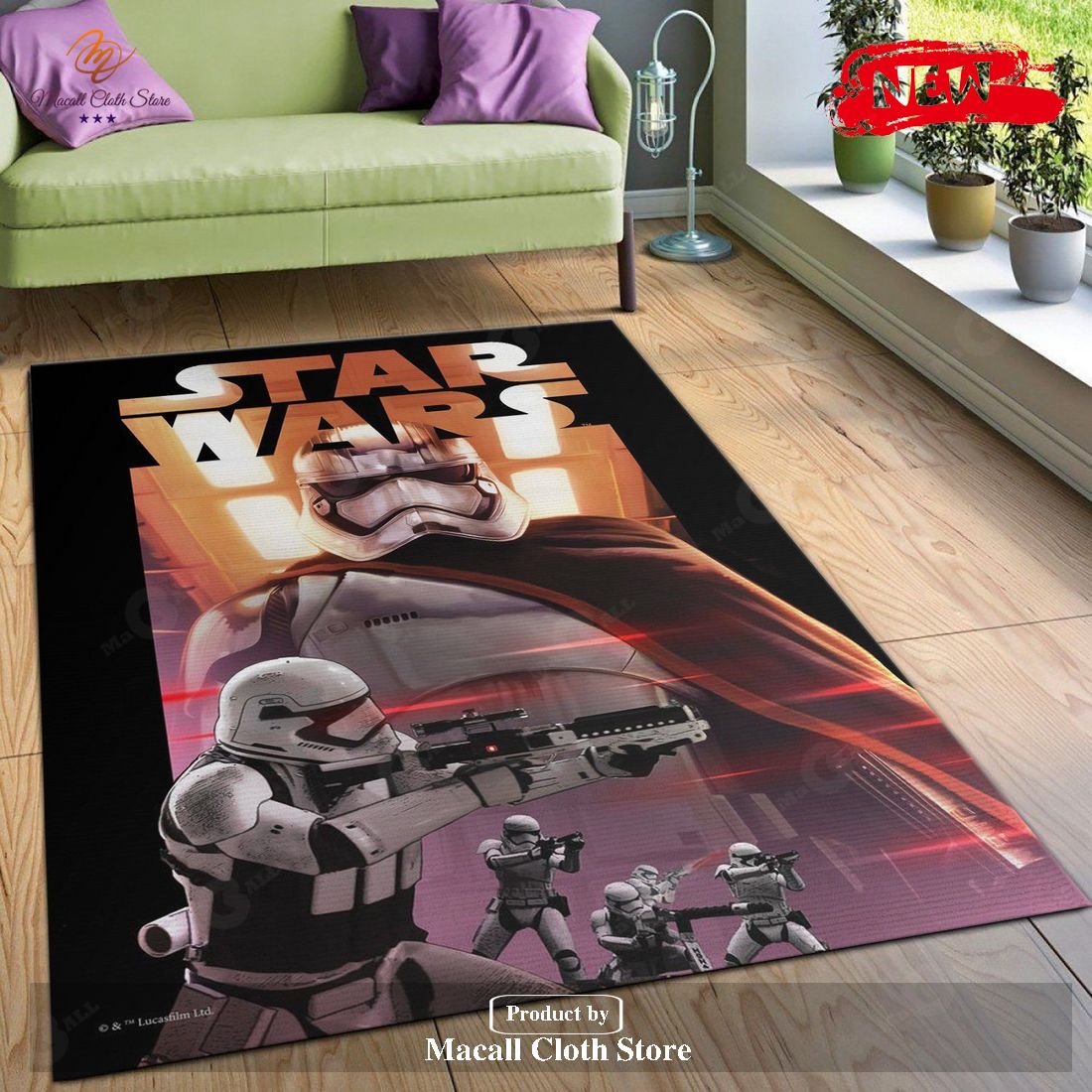 Cpt Phasma Area Rug Dark Side vs Light Side – Indoor Outdoor Rugs