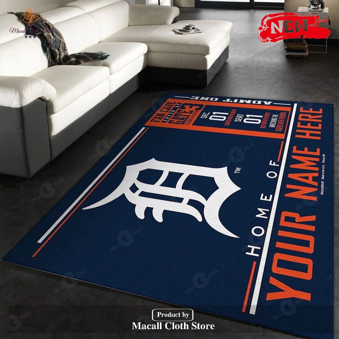 Personalized Name Detroit Tigers Wincraft Area Rug Kitchen Rug Home Decor Floor Decor - Indoor Outdoor Rugs Personalized Name Detroit Tigers Wincraft Area Rug Kitchen Rug Home Decor Floor Decor - Indoor Outdoor Rugs