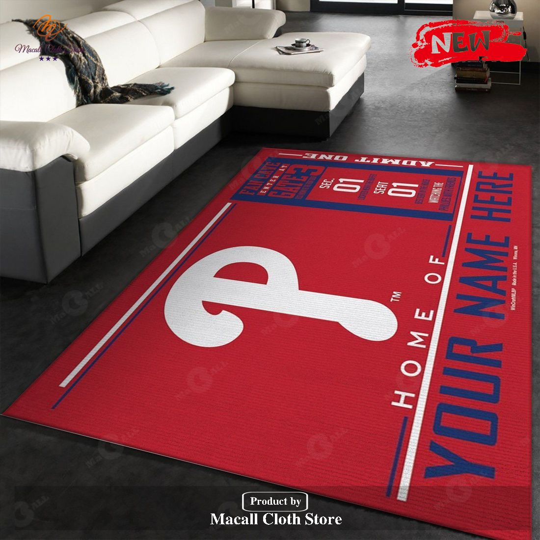 Personalized Name Philadelphia Phillies Wincraft Area Rug For Christmas Bedroom Home Decor Floor Decor - Indoor Outdoor Rugs Personalized Name Philadelphia Phillies Wincraft Area Rug For Christmas Bedroom Home Decor Floor Decor - Indoor Outdoor Rugs