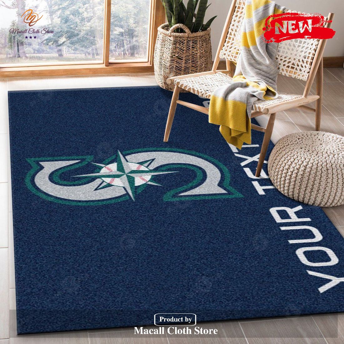 Personalized Name Seattle Mariners Accent Rug MLB Area Rug Living room and bedroom Rug - Indoor Outdoor Rugs Personalized Name Seattle Mariners Accent Rug MLB Area Rug Living room and bedroom Rug - Indoor Outdoor Rugs