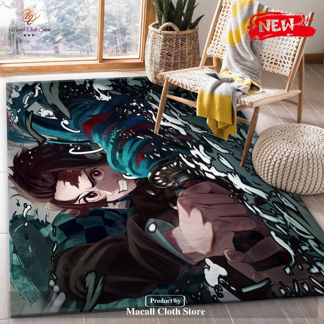 Demon Slayder Anime V9 Area Rug Living Room Rug- Indoor Outdoor Rugs Demon Slayder Anime V9 Area Rug Living Room Rug- Indoor Outdoor Rugs