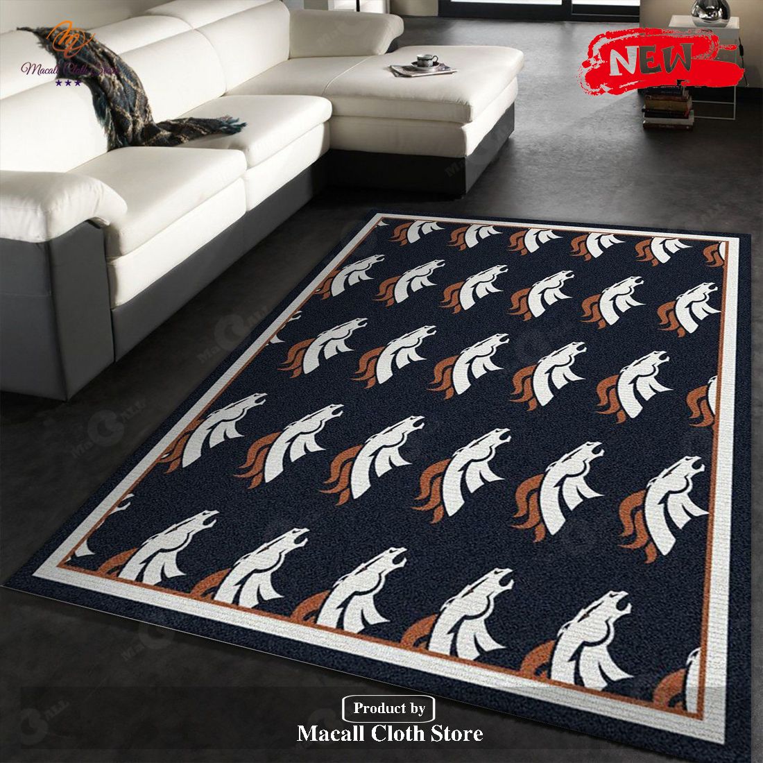Denver Broncos Repeat Rug NFL Team Area Rug Carpet Bedroom Rug - Indoor Outdoor Rugs Denver Broncos Repeat Rug NFL Team Area Rug Carpet Bedroom Rug - Indoor Outdoor Rugs
