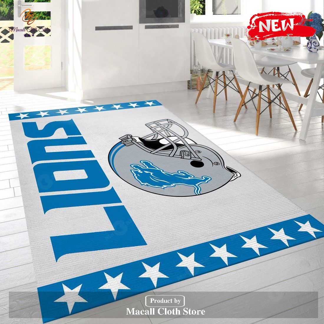 Detroit Lions Banner NFL Team Logo Rug Bedroom Rug Home US Decor - Indoor Outdoor Rugs Detroit Lions Banner NFL Team Logo Rug Bedroom Rug Home US Decor - Indoor Outdoor Rugs
