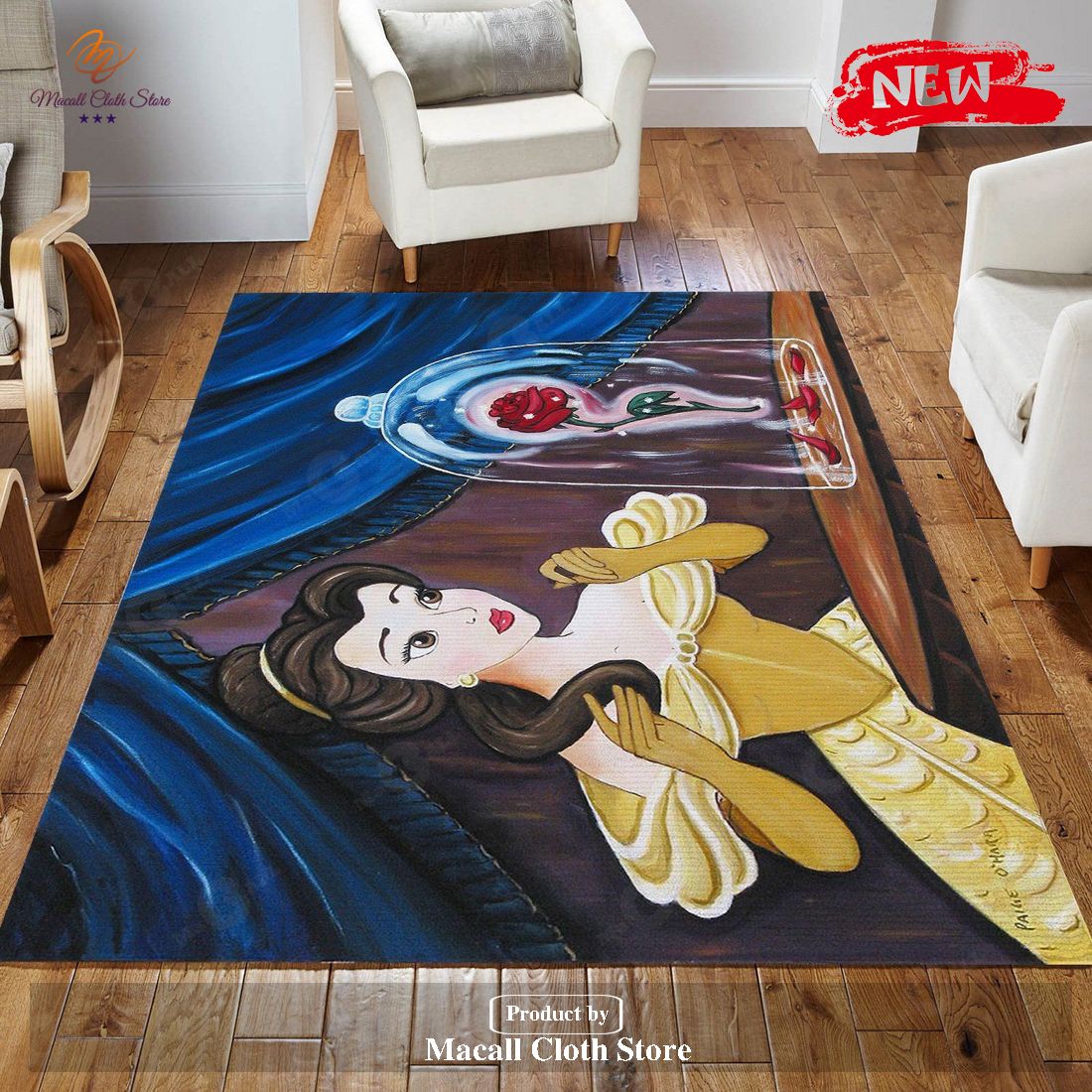 Enchanted Rose Area Rug For Christmas Bedroom Rug Home Decor Floor Decor – Indoor Outdoor Rugs
