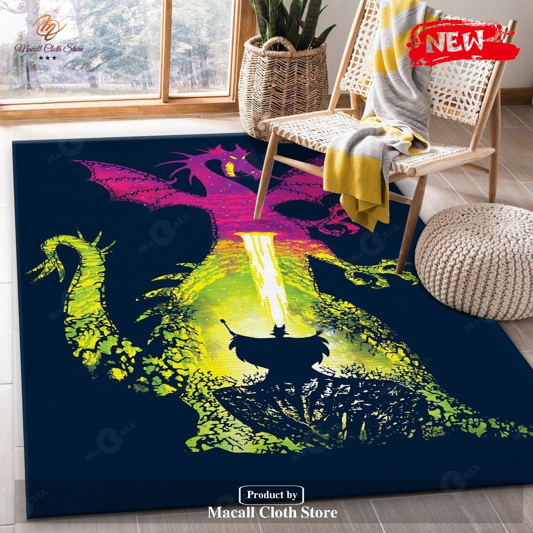 Evil Witch Area Rug Carpet Gift for fans Home Decor Floor Decor – Indoor Outdoor Rugs