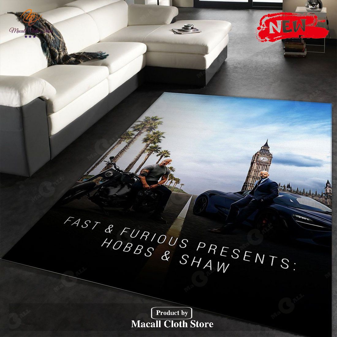 Fast Furious Presents Area Rug Movie Rug- Indoor Outdoor Rugs