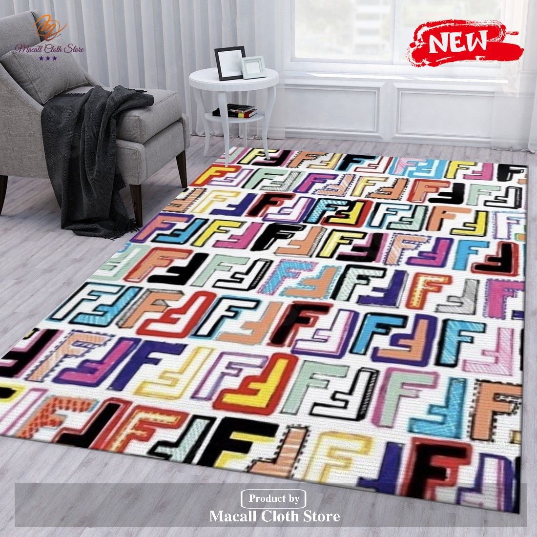 Fendi Area Rug For Christmas Living Room Rug Christmas Gift US Decor – Indoor Outdoor Rugs